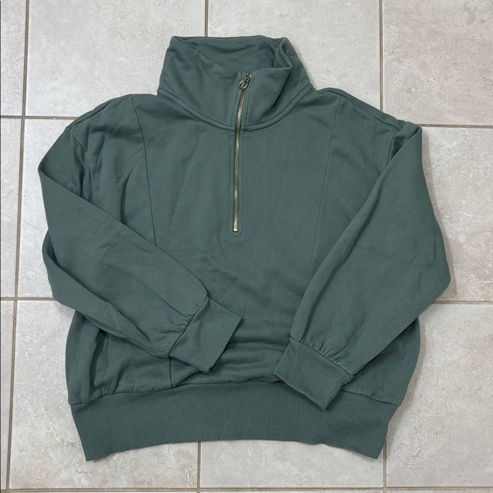 A New Day Sage Green Zip-Up